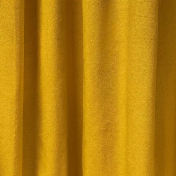 Opalhouse Gold Velvet Macrame Trim Light Filtering Curtain Panel 50 x 84 - Picture 4 of 5